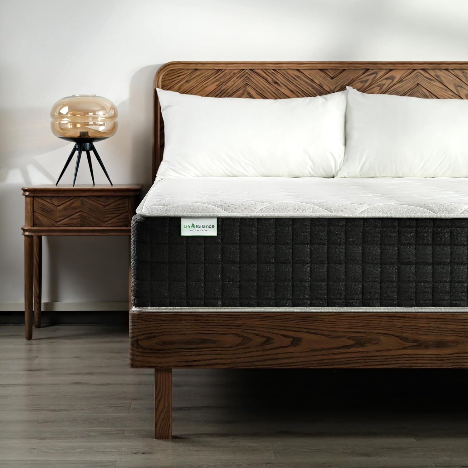 Life Balance Hybrid 10 Inch King Size Mattress, Medium Firm, Supportive Foam & Innerspring Coils, Pressure Relief & Spinal Alignment, Mattress in a Box, Made in USA, CertiPUR-US Certified, CE-10-K