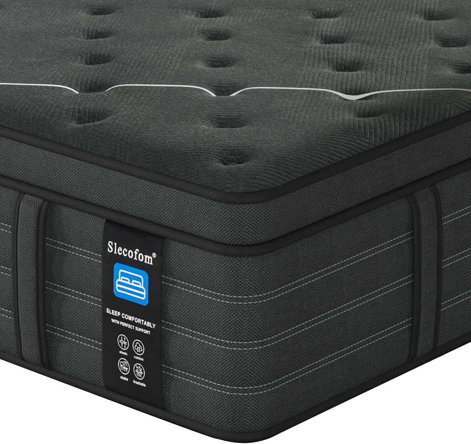 Extra Firm Queen Mattress，14 inch Gel Memroy Foam Hybrid Mattress for Extra Lumbar & Hip Support - Foam Encased Solid edge - Extra Firm Dual Side Flippable - Fiberglass-Free, CertiPUR-US Certified