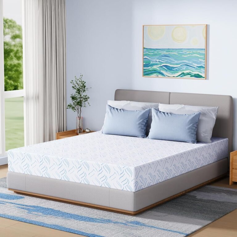 Queen Mattress,Cooling Gel Memory Foam Mattress Medium Firm, with Removable Cover, Bed in A Box,Made in The USA,Support Cool Night Sleep & Pressure Relief,White(10 in, Queen-80"*60"*10")