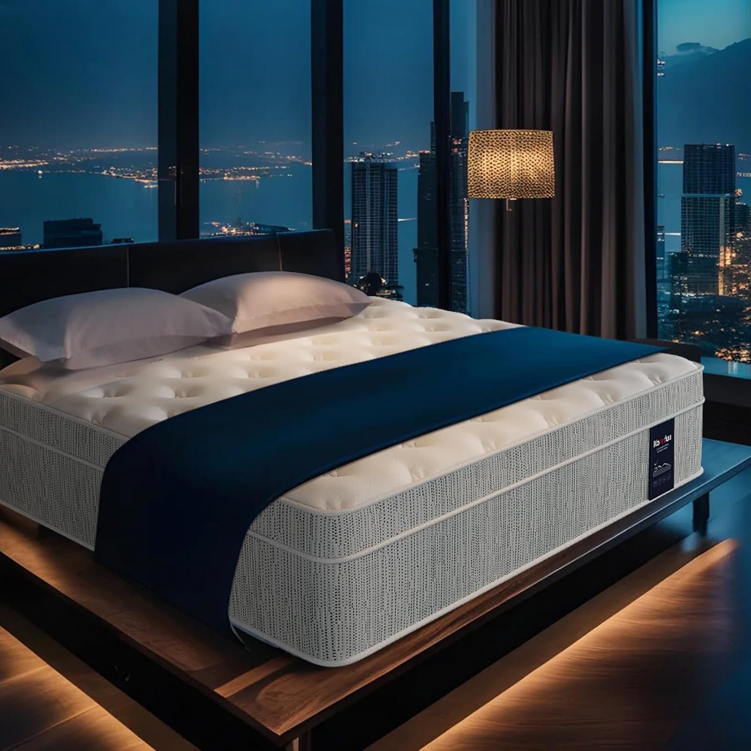 Luxury Hybrid 14" King Size Mattress in a Box, Cooling Gel Memory Foam & Innerspring Coils, Soft & Breathable, Fiberglass-Free, CertiPUR-US Certified, 365-Night Trial & Forever Warranty (Medium Firm)