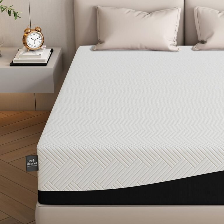 Queen Size Mattress 10 Inch, Cooling Gel Memory Foam Mattress for Back Pain, Motion Isolation, Pressure Relief, Fiberglass Free, CertiPUR-US Certified, Medium Firm Mattress in a Box