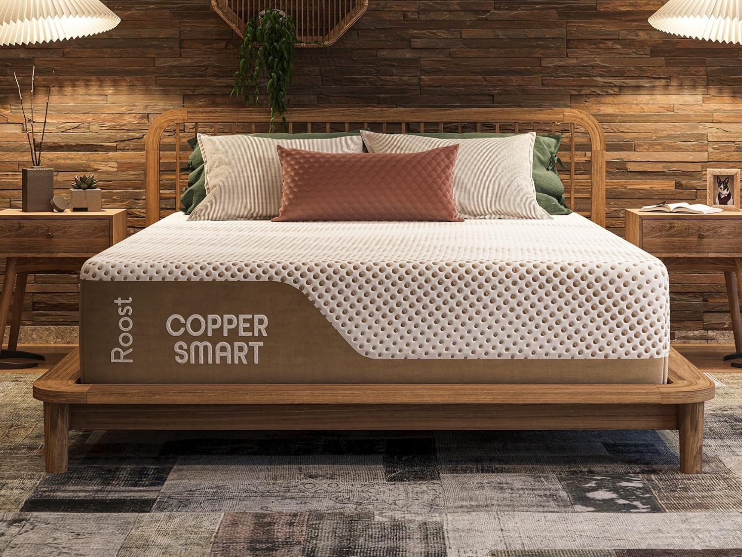 ROOST SLEEP 14-Inch Full Mattress with Medium Firm Support, CertiPUR-US Certified, Copper Smart Thermic Cooling Gel Memory Foam for Hot Sleepers, Made in USA