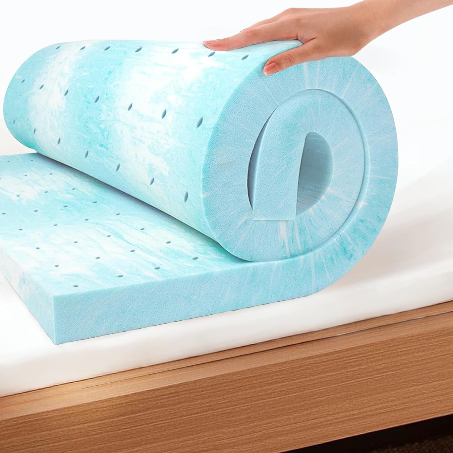 EGO Topper 2 Inch Twin Memory Foam Mattress Topper, Gel Foam Mattress Topper for Pressure Relief, Ventilated Design Bed Topper in a Box, CertiPUR-US Certified, 38"×75", Medium
