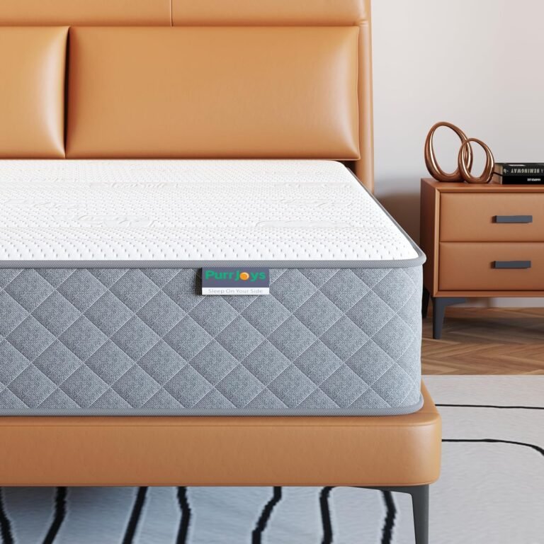 PurrJoys Firm Full Mattress,10 Inch Hybrid Full Mattress in a Box with Gel Memory Foam, Pocket Innerspring, Pressure Relief, Motion Isolation, Non-Fiberglass - Firm