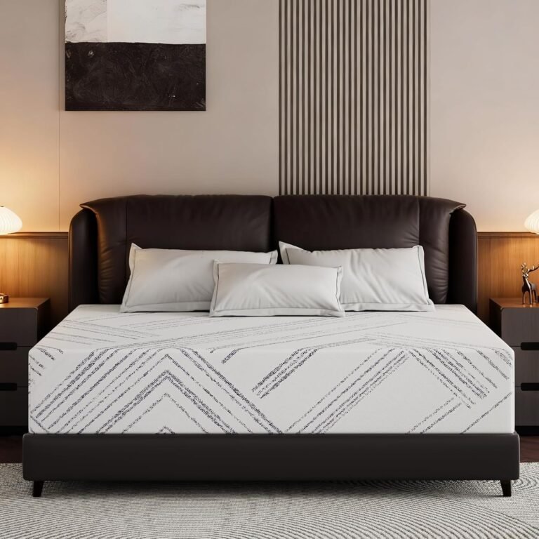 King Size Mattress, 10 Inch Gel Memory Foam Mattress in a Box, Medium Firm, Pressure Relief & Upgraded Support, CertiPUR-US,Made in USA