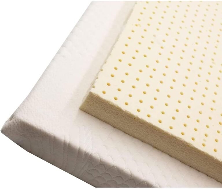 ORGANIC TEXTILES Organic Latex Mattress Topper with Cotton Cover - Made in USA (2 Inches Queen, Firm)