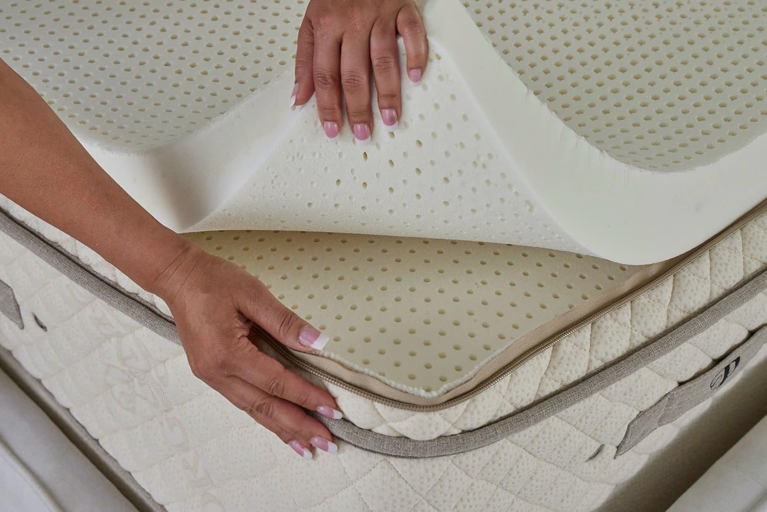 Latex for Less 3" Medium Mattress Topper| Luxurious Comfort and Support | Organic Certified Latex| Deep Rejuvenating Sleep | Made in The USA | Support for Shoulders, HIPS, Back and Knees| Queen