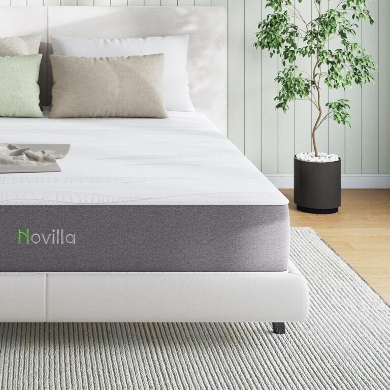 Novilla Full Size Mattress, 12 Inch Gel Memory Foam Mattress Full in a Box, Bamboo Charcoal Foam & Breathable Soft Cover for Clean, Peaceful Sleep, Medium Firm with Contour Support & Motion Isolation