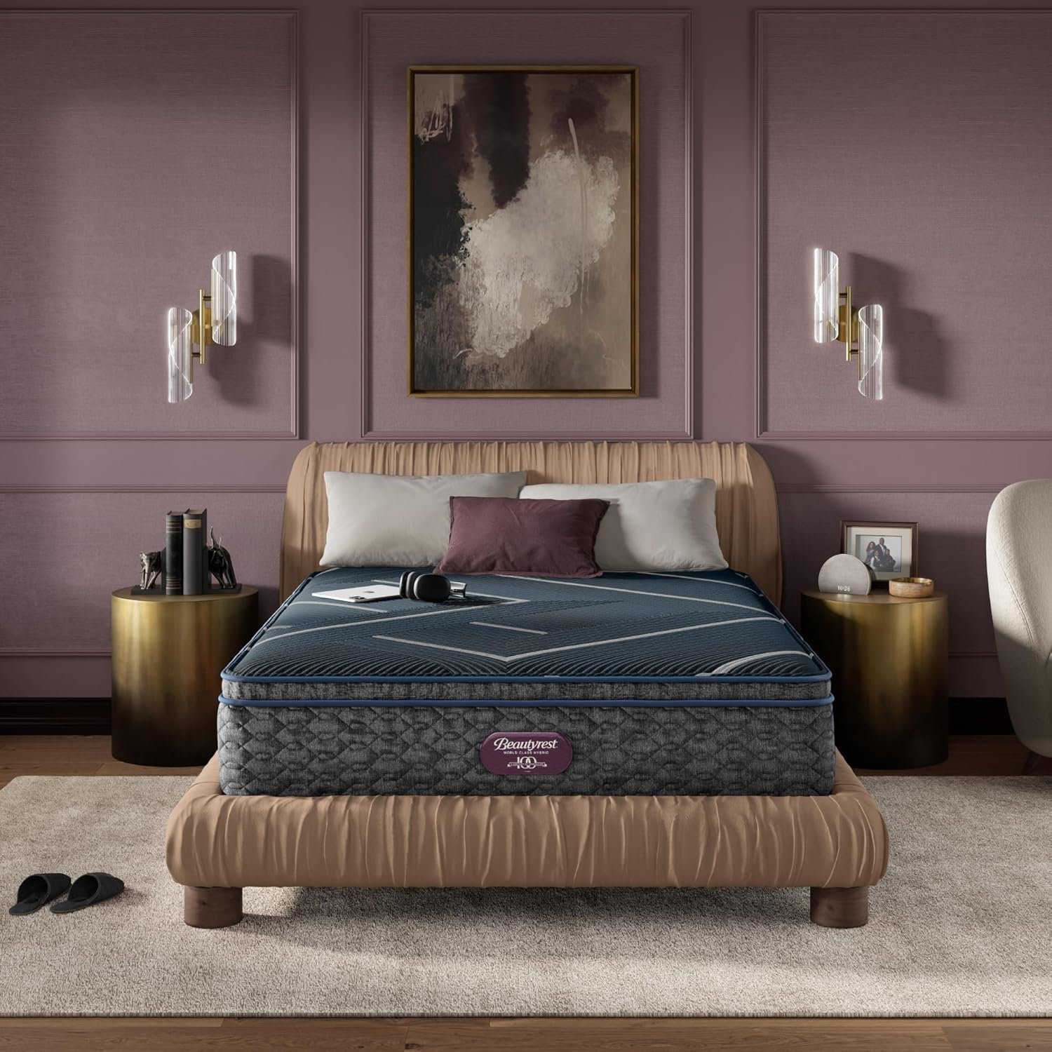Beautyrest World Class Level Four Medium Apex Top 14" Hybrid Mattress - King Size - Supportive, Pressure Relief, Cooling, Motion Separation; CertiPUR-US, 100 Night Sleep Trial and 10 Year Warranty