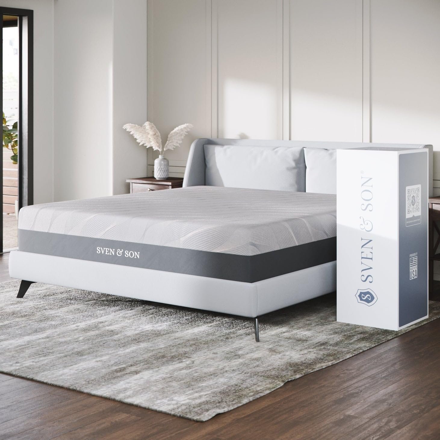 Sven & Son Gel Memory Foam Mattress, Premium Materials, CertiPUR-US Certified Foam, Fiberglass-Free, Made in The USA, 12 inch Medium - King