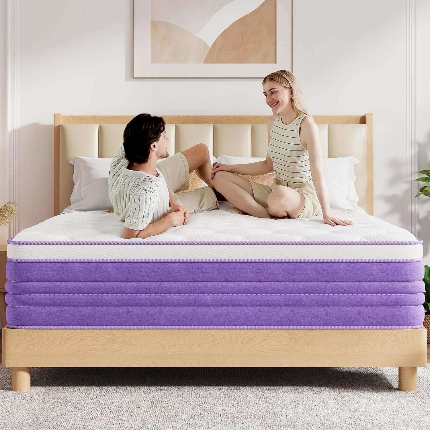 Queen Mattress,12 Inch Queen Size Mattresses in a Box, Dual-Sided Comfort Medium Firm & Plush, Memory Foam Mattress for Pressure Relief & Cool Sleep, CertiPUR-US Certified, Safe Foams & Fabric