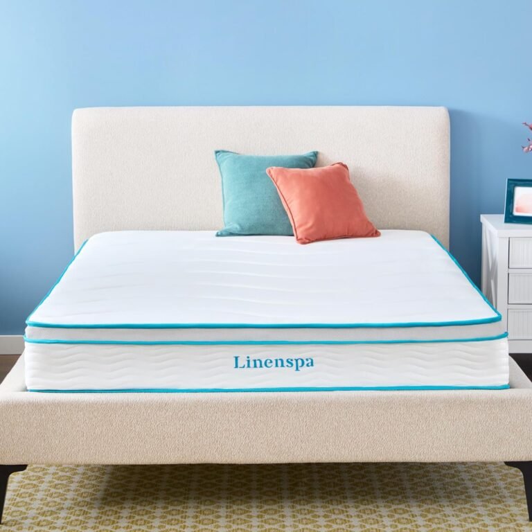 Linenspa 10 Inch Hybrid Mattress - Medium Feel - Full - Bed in a Box