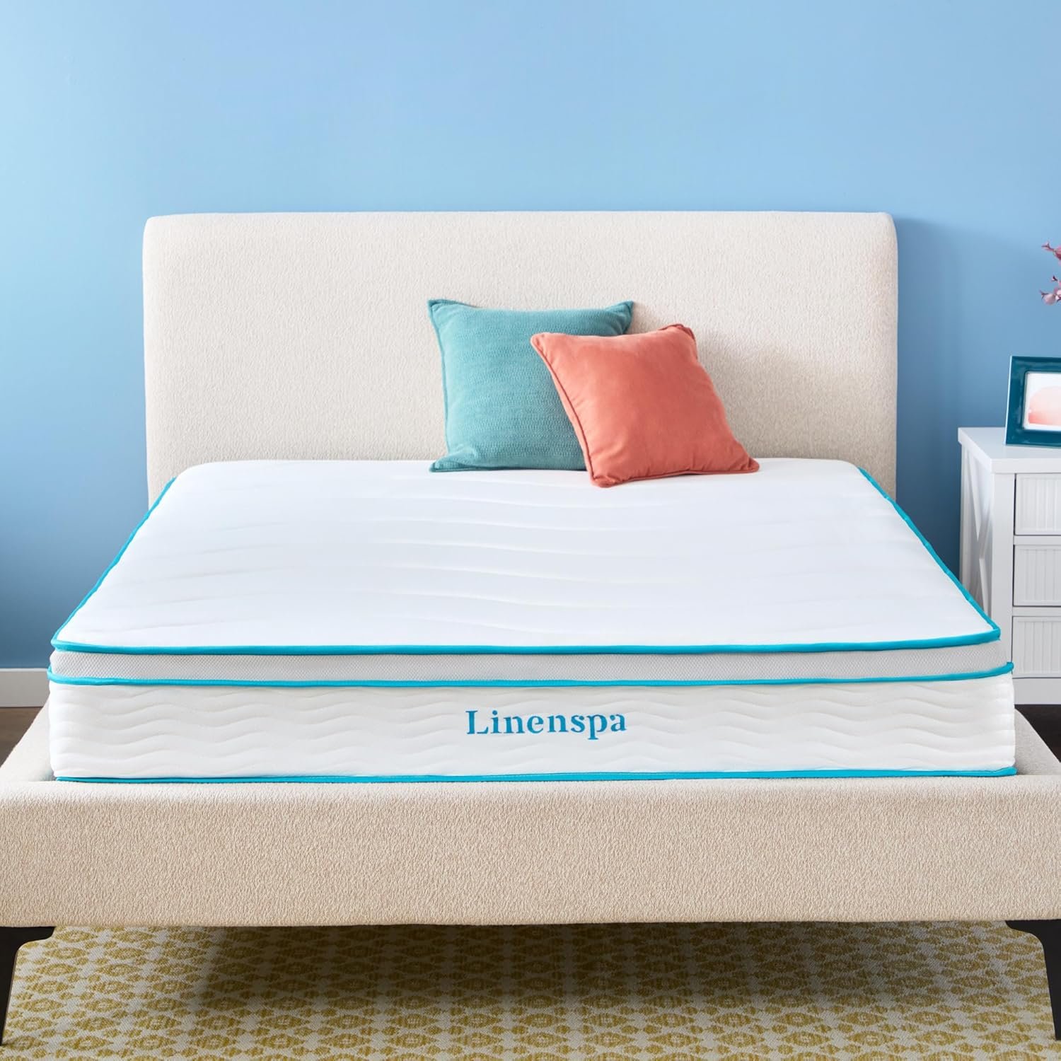 Linenspa 10 Inch Hybrid Mattress - Medium Feel - Full - Bed in a Box
