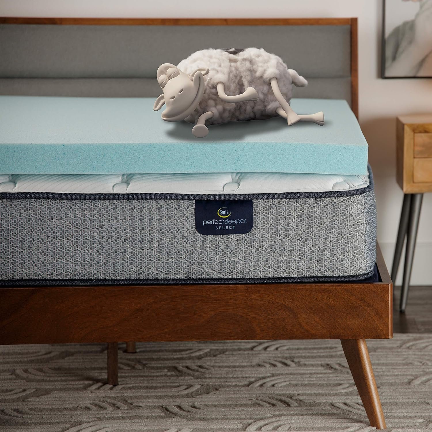 Serta ThermaGel 3-Inch Gel Memory Foam Mattress Topper, King