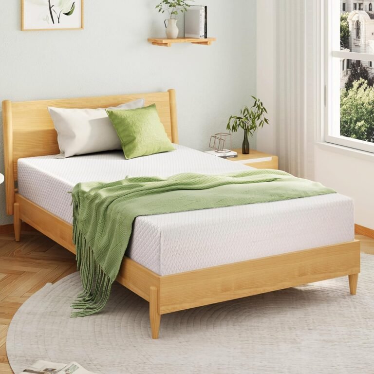 EGOHOME Full Size Memory Foam Mattress, 8 Inch Bed Mattress in A Box with Cooling Green Tea Gel, Pressure Relief with Medium Firm Support, CertiPUR-US Certified, 75''L x 54''W, 37.3 pounds White