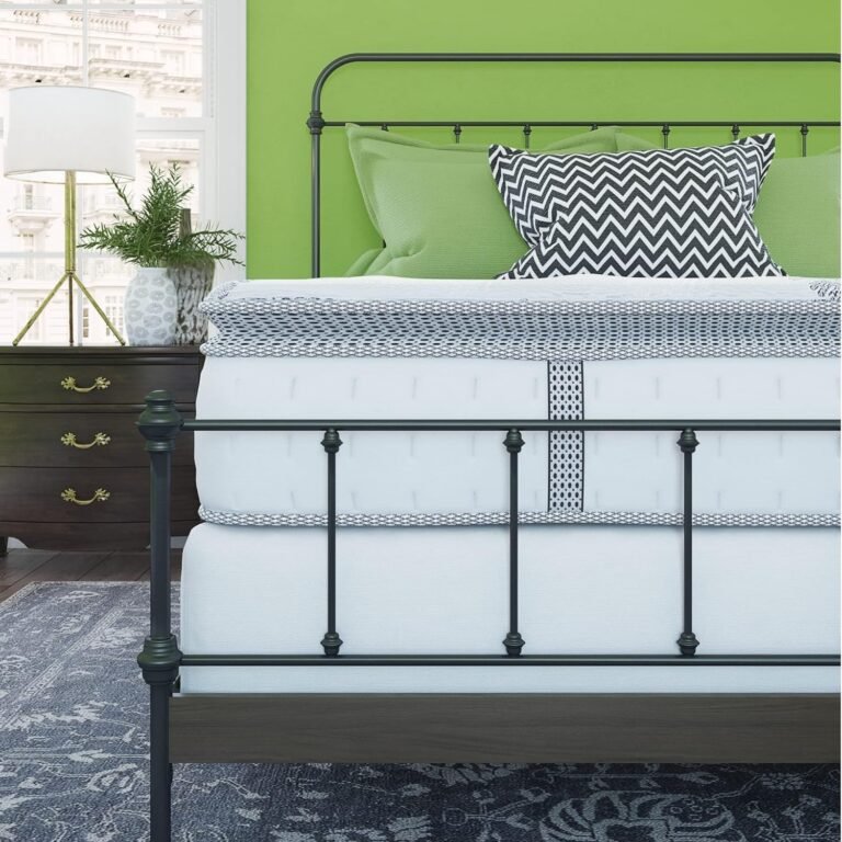 Classic Brands Mercer Cool Gel Memory Foam and Innerspring Hybrid 12 Inch Euro Pillow Top Mattress, Mattress in a Box, California King