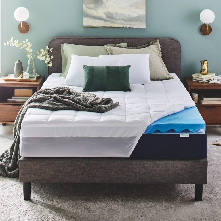 Sleep Innovations Dual Layer 4 Inch Memory Foam Mattress Topper, Queen Size Review