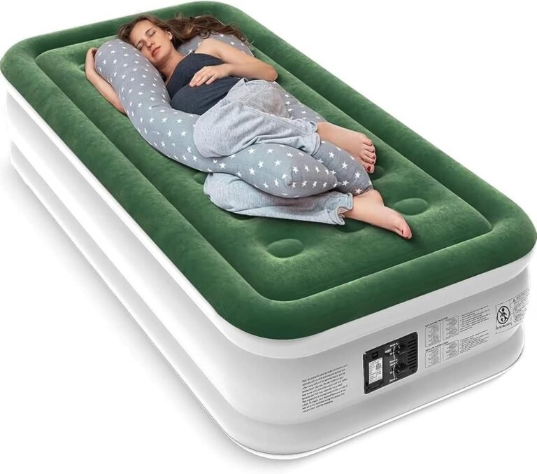 Zearna Air Mattress with Built in Pump Review: 18″ Twin Portable Inflatable Mattress for Home, Camping & Travel