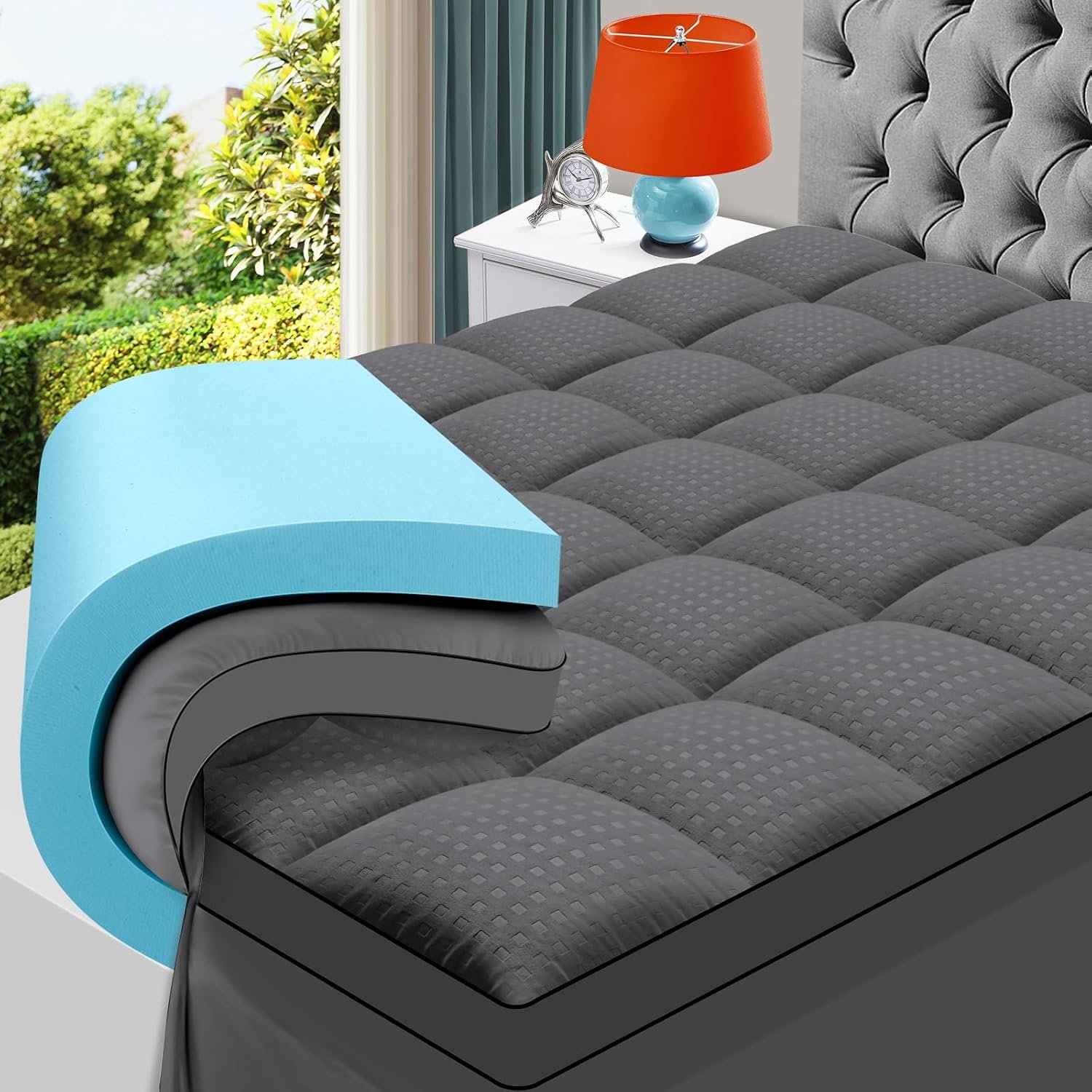 MASVIS King Size Dual Layer 4 Inch Memory Foam Mattress Topper Review