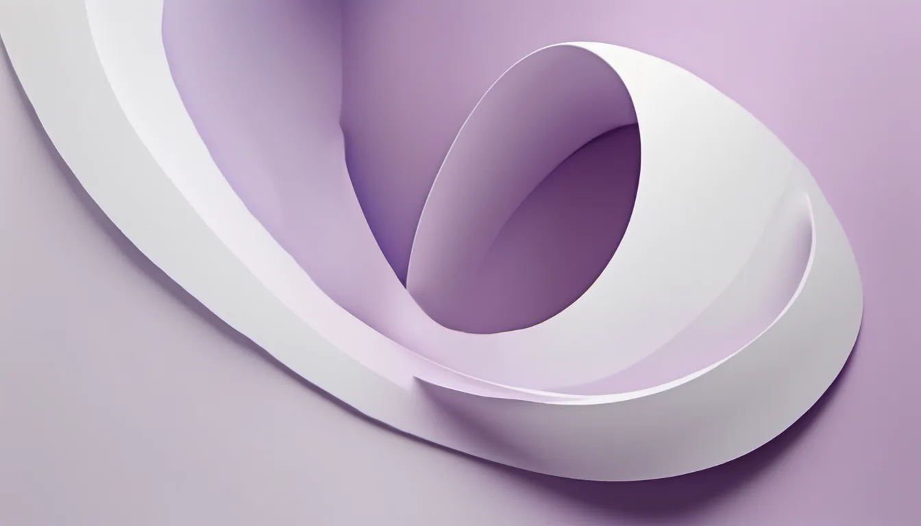 Abstract folded sheet illustration in violet and pale lilac on white — decorative header for Mattress Buying Guides