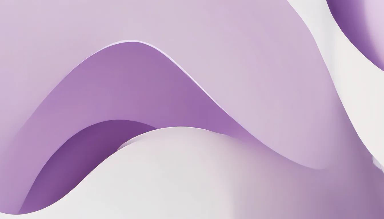 Abstract corner bloom illustration in violet and pale lilac on white — decorative header for Bed-in-a-Box Mattresses Guide