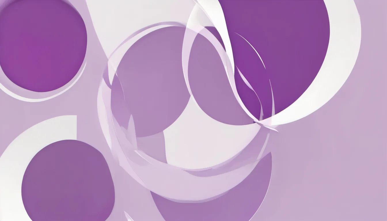 Abstract concentric quarter illustration in violet and pale lilac on white — decorative header for Hybrid Mattresses Guide